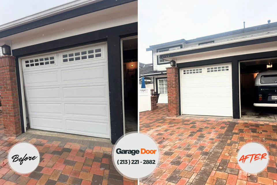 Before and after: garage door repair North Perry, OH